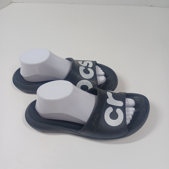 CROCS Slides Slip On Flip Flop Sandals Iconic Comfort Men's Size 9 Shoes - Picture 4 of 13